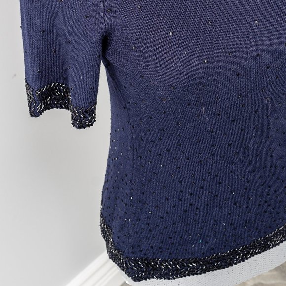 NWOT 🌟Host Pick🌟beaded Dana Buchman  sweater -PM - Picture 2 of 6
